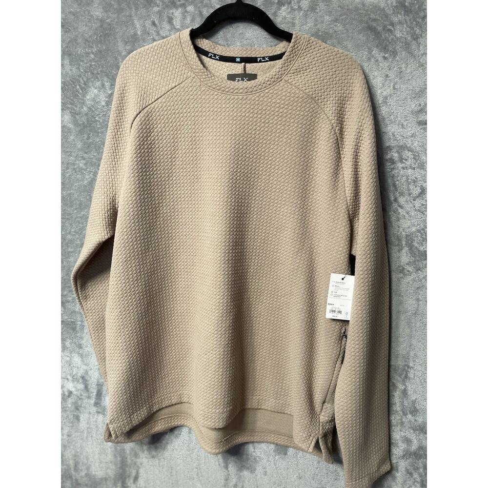 ⭐️NWT FLX Woman’s XL Brown Sweatshirt Urban Commuter Waffle Leisure